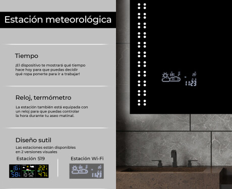 Rectangulares espejos retroiluminado para baños L55 #5