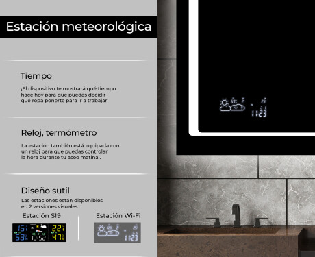 Rectangulares espejos retroiluminado para baños L61 #5