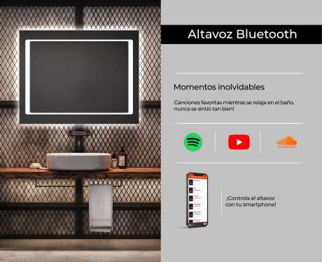 Rectangulares espejos retroiluminado para baños L61 #6