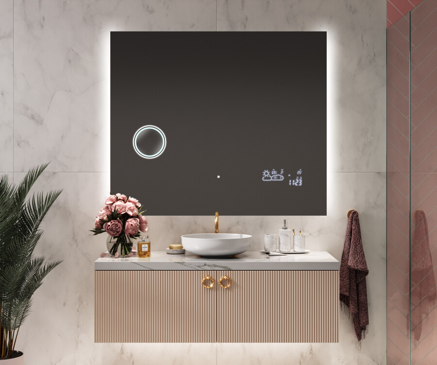 Espejo Ovalado de Pared para baño, Diseño Elegante de 60 cm x 80 cm Espejo  de Vidrio HD sin Marco con Bordes biselados contemporáneos : :  Hogar y Cocina