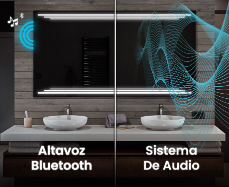Rectangulares espejos retroiluminado para baños L75 #5