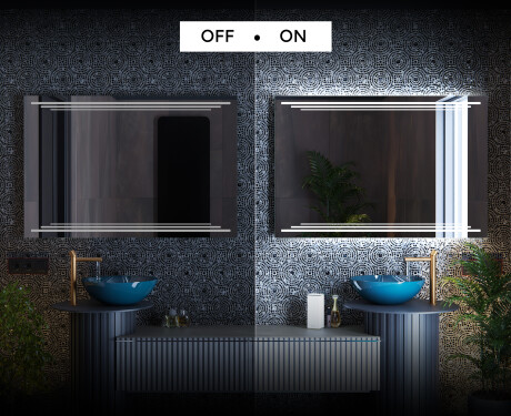 Rectangulares espejos retroiluminado para baños L75 #3