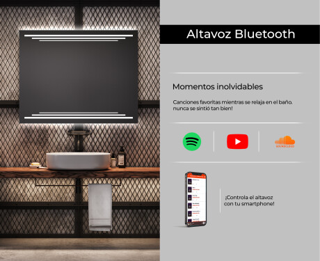 Rectangulares espejos retroiluminado para baños L75 #6