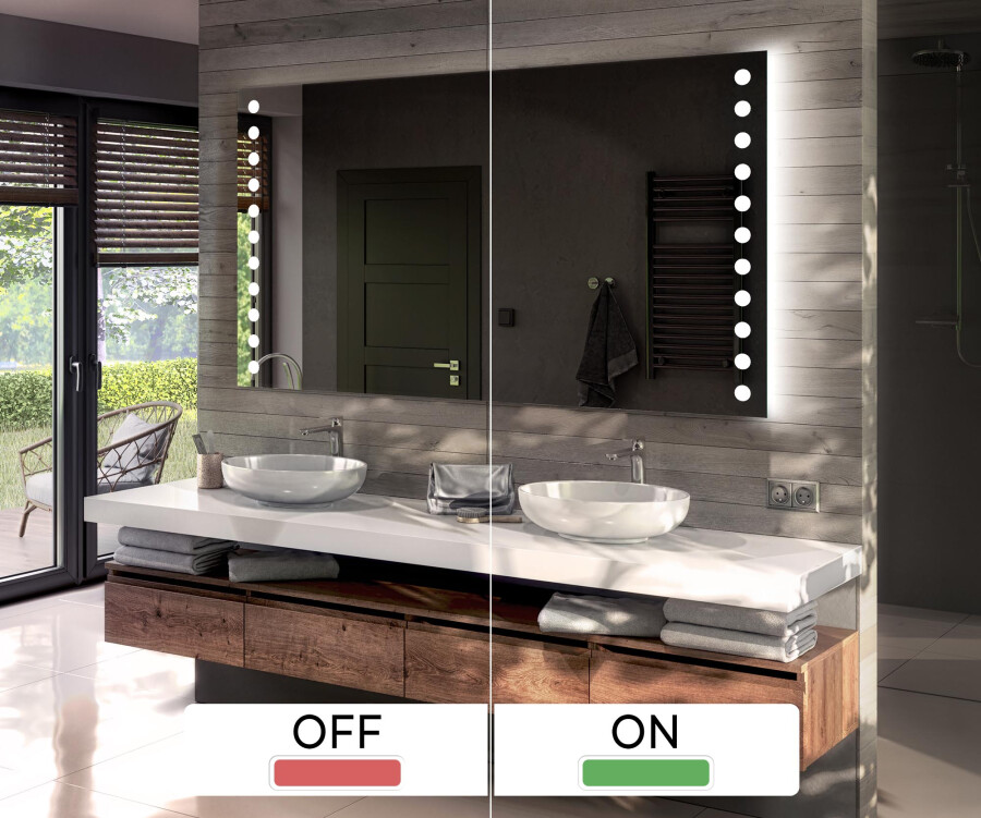 Artforma - Rectangulares espejos retroiluminado para baños L06
