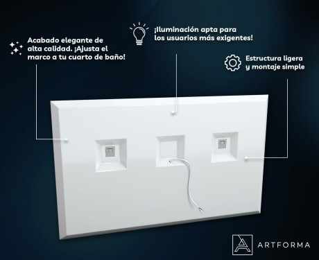 Rectangulares espejos retroiluminado para baños - SlimLine L49 #3