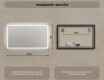 Espejo de baño con luz LED incorporada 120x70cm con luz LED fría de 7000K, luz cálida de 3000K o luz neutra de 4500K #7