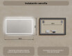 Espejo de baño con luz LED incorporada 120x70cm con luz LED fría de 7000K, luz cálida de 3000K o luz neutra de 4500K #7