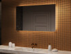 Espejo de baño con luz LED incorporada 120x70cm con luz LED fría de 7000K, luz cálida de 3000K o luz neutra de 4500K