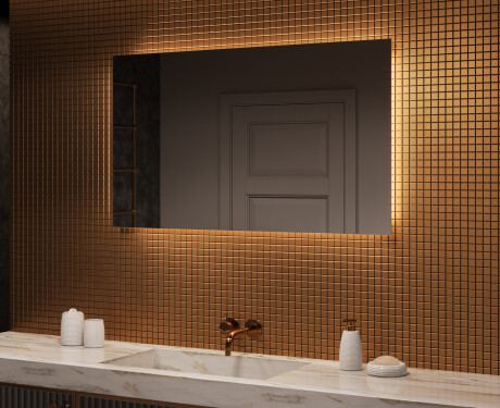 Espejo de baño con luz LED incorporada 120x70cm con luz LED fría de 7000K, luz cálida de 3000K o luz neutra de 4500K