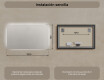 Espejo de baño con luz LED incorporada 120x70cm con luz LED fría de 7000K, luz cálida de 3000K o luz neutra de 4500K #7