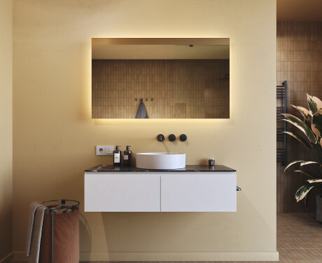 Espejo de baño con luz LED incorporada 120x70cm con luz LED fría de 7000K, luz cálida de 3000K o luz neutra de 4500K #8