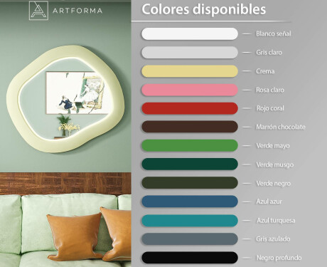 Espejo LED de diseño con MDF en forma geométrica L309 #3