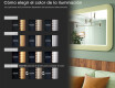 Espejo LED redondeado con marco de MDF brillante L305 #5