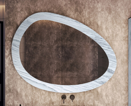 Espejo asimétrico con textura de piedra L298 #5