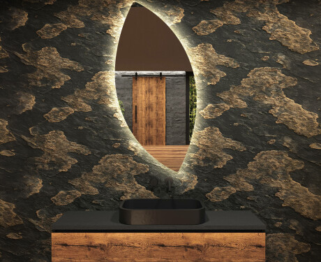 Espejo de baño LED de forma irregular L221