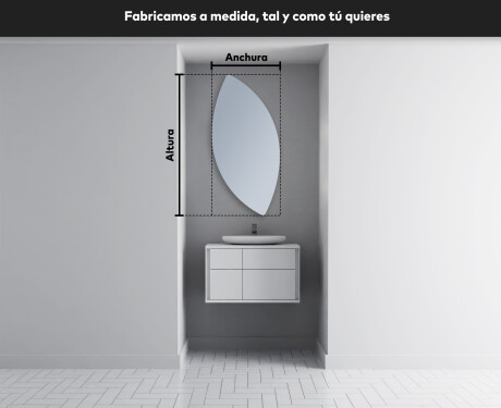 Espejo de baño LED de forma irregular L221 #3