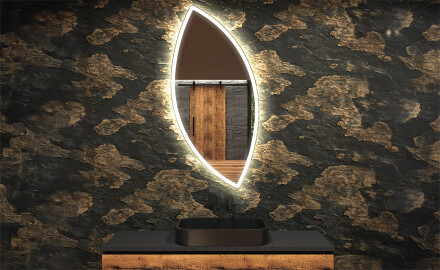 Espejo de baño LED de forma irregular L222