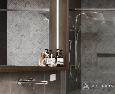 Espejo de baño LED con marco WoodenFrame en color Roble Oslo #10