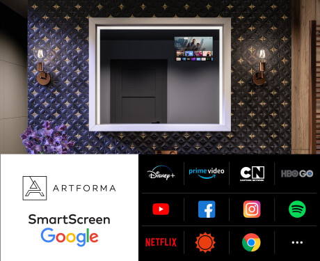 Espejo de baño LED con marco WoodenFrame en color Roble Oslo #3