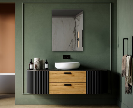 Espejo rectangular vertical de pared L198