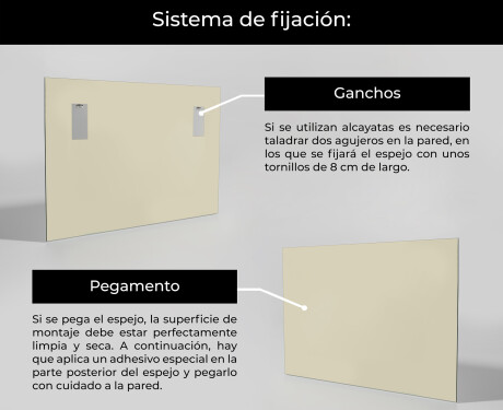 Espejo rectangular vertical de pared L198 #3