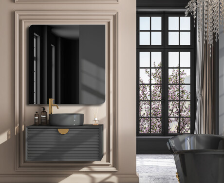 Espejo redondeados vertical de pared L202 #4