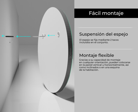 Espejo redondos de pared con marco L203 #5