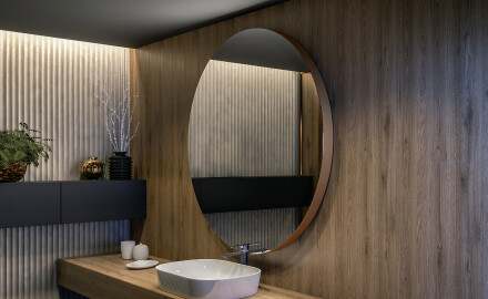 Espejo redondos de pared con marco L203