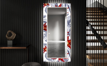 Espejo decorativo con iluminación LED para el pasillo - sea flowers