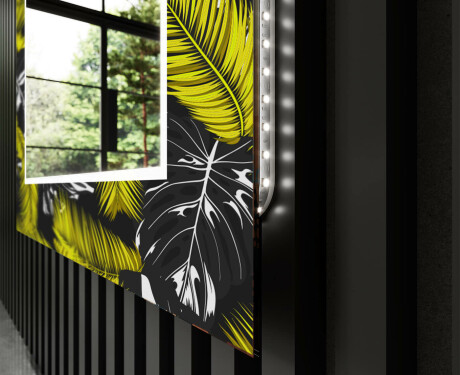 Espejos decorativos grande pared con luz LED - gold jungle #11