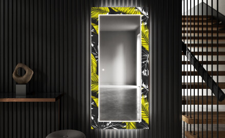 Espejo decorativo con iluminación LED para el pasillo - gold jungle