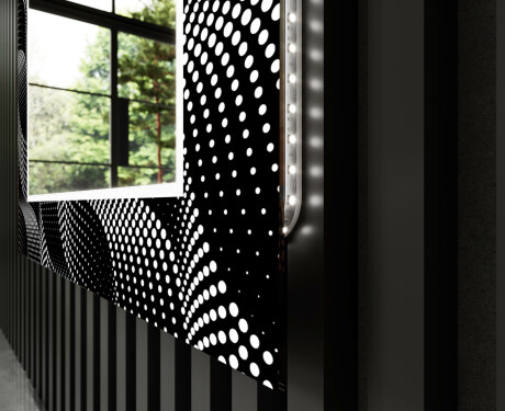 Espejos decorativos salón con LED - dark wave #11