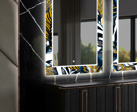 Espejo LED comedor decorativos - colorful leaves #11