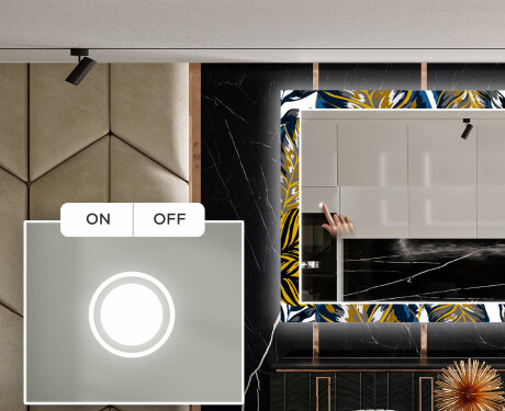 Espejo LED comedor decorativos - colorful leaves #4