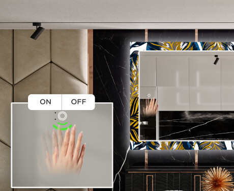 Espejo LED comedor decorativos - colorful leaves #5