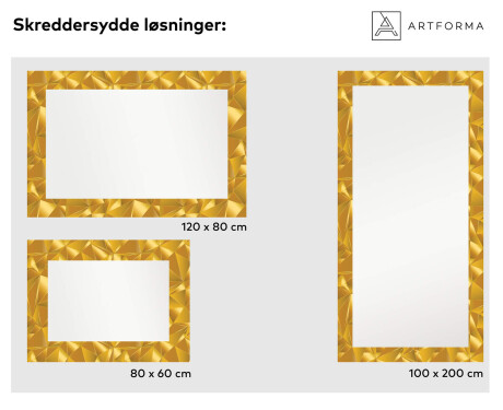 Espejos decorativos grandes de pared para recibidor - gold triangles #6