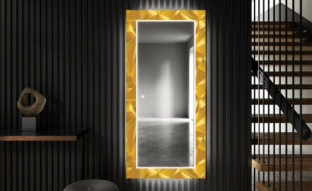 Espejos decorativos grandes de pared para recibidor - gold triangles