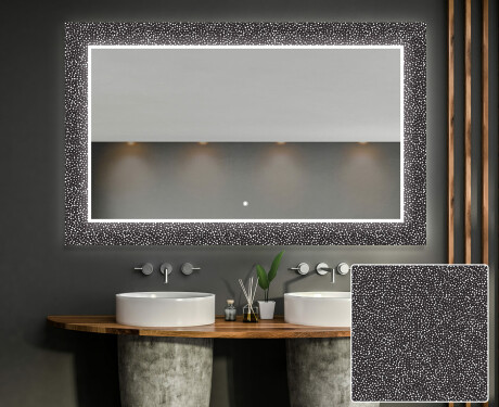 Espejo de baño con luz decorativos pared - dotts