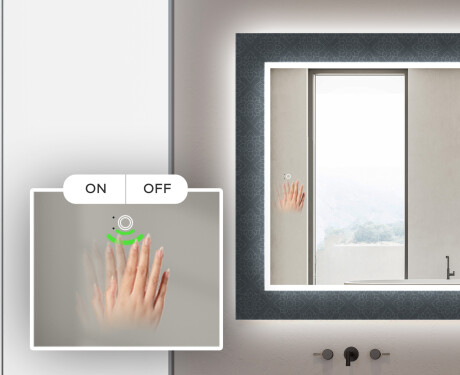 Espejo decorativo con iluminación para el cuarto de baño - elegant #5