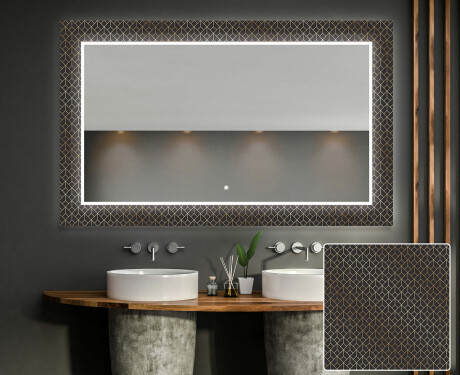 Espejo baño decorativos con luz LED - golden lines #1