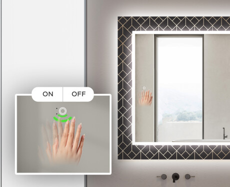 Espejo baño decorativos con luz LED - golden lines #5