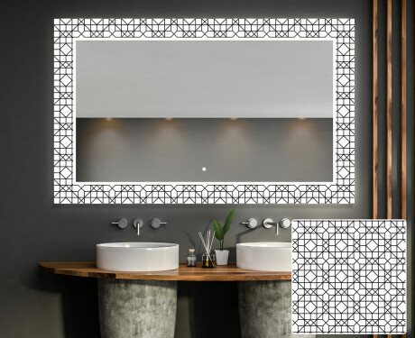 Espejo de baño con luz decorativos pared - industrial #1