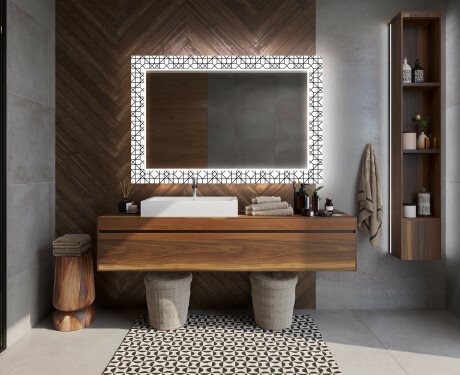 Espejo de baño con luz decorativos pared - industrial #12