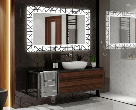 Espejo de baño con luz decorativos pared - industrial #2