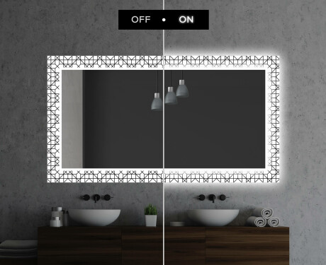 Espejo de baño con luz decorativos pared - industrial #7