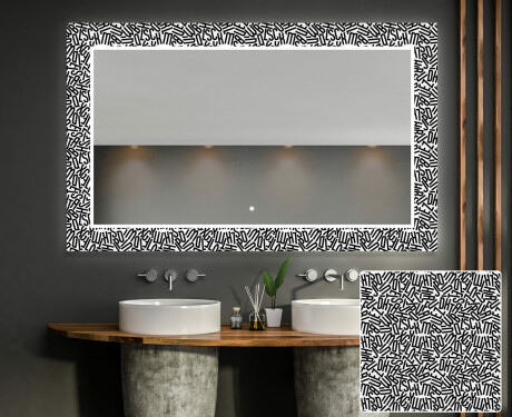 Espejo baño decorativos con luz LED - letters