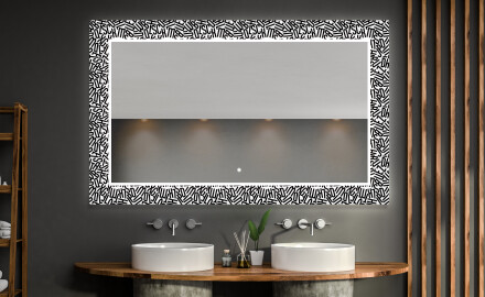 Espejo baño decorativos con luz LED - letters