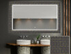 Espejo de baño con luz decorativos pared - microcircuit