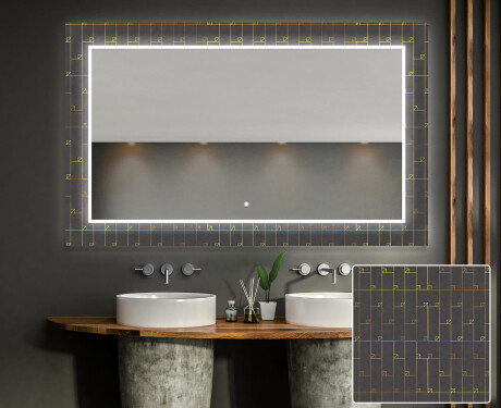 Espejo de baño con luz decorativos pared - microcircuit #1
