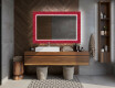 Espejo de baño con luz decorativos pared - red mosaic #12